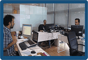 Os escritórios da empresa de tradução M21Global